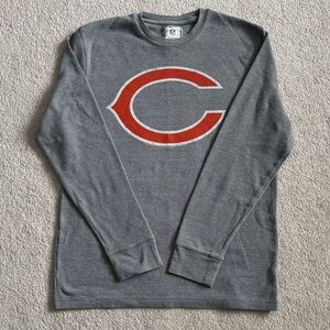 Vintage Chicago Bears NFL Men’s Gray Long Sleeve Waffle Knit Shirt